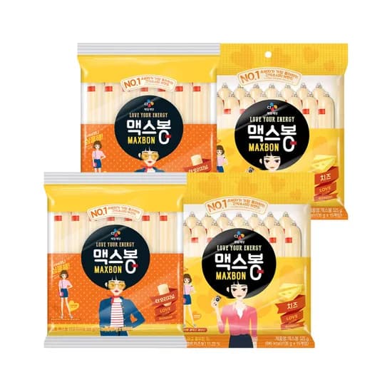 CJ제일제당 맥스봉 혼합세트, 오리지널 525g 2개 + 치즈 525g 2개, 1세트