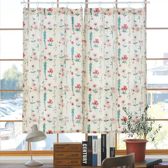 모모제작소 아르떼 북유럽 린넨 가리개 커튼, 네추럴베이지, 66x121cm, 2장