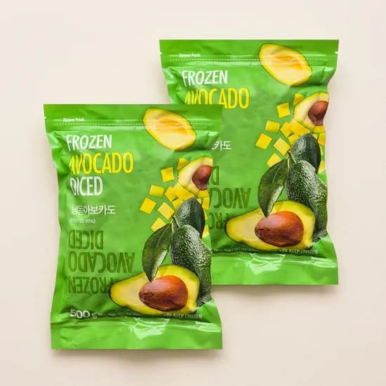 웰루츠 냉동 아보카도 다이스 500g 2개