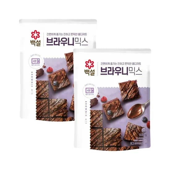 CJ제일제당 백설 브라우니믹스 320g 2개