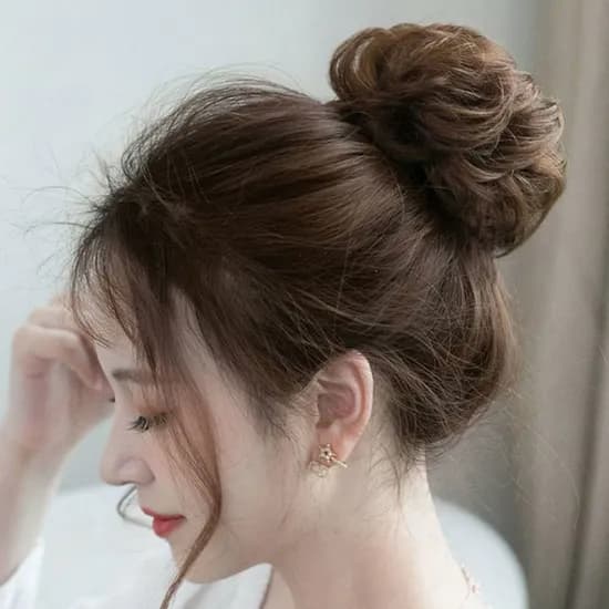 당고 똥머리 곱창가발 밝은브라운 1개