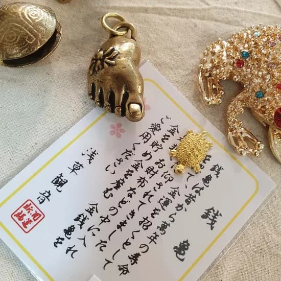 미니 돈 거북이 행운의 선물, 황금색, 1.7cm x 1cm, 1개