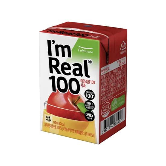 풀무원 아임리얼100 사과 140ml 6개 4개