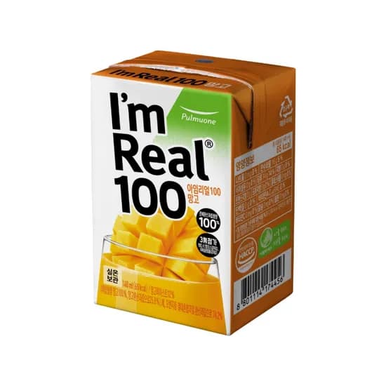 풀무원 아임리얼100 망고 140ml 24개
