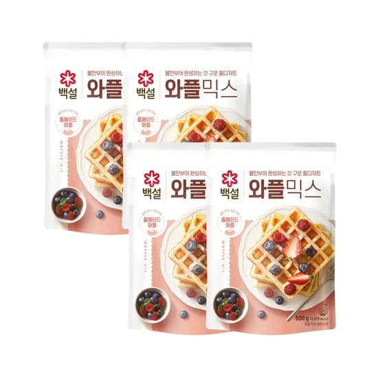 백설 와플믹스 500g 4개