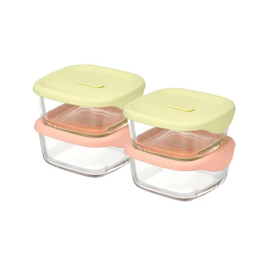 락앤락 바로한끼 밥용기 Lite, 그린, 핑크, 410ml, 2세트