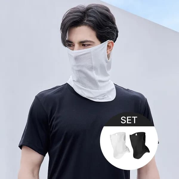 시글락 남녀공용 쿨메쉬 마스크 XL 블랙 2매