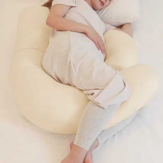 바르맘 잘자요 임산부 바디필로우, 바닐라 베이지, J쿠션 1개 + 웨지쿠션 1개, 1세트