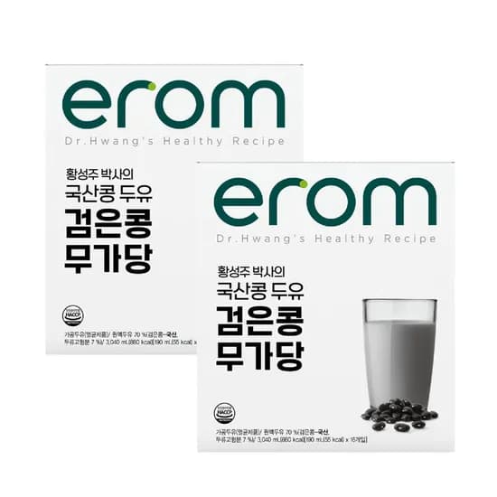 이롬 황성주 검은콩 무가당 두유 190ml 32개