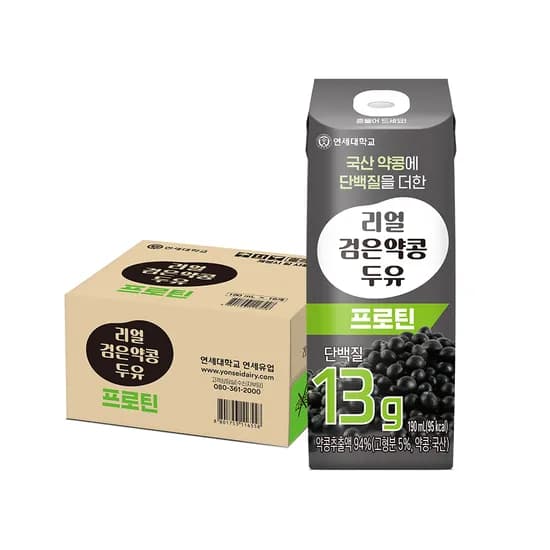 연세두유 리얼 검은약콩 두유 프로틴 190ml 16개
