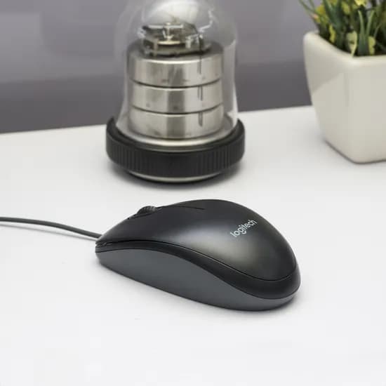 로지텍 마우스 M90, 유선, 블랙, 1개