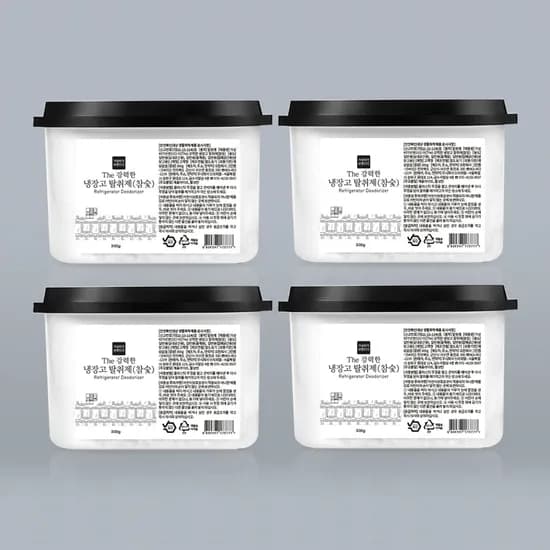 제올라이트 냉장고 탈취제, 참숯, 300g, 4개입