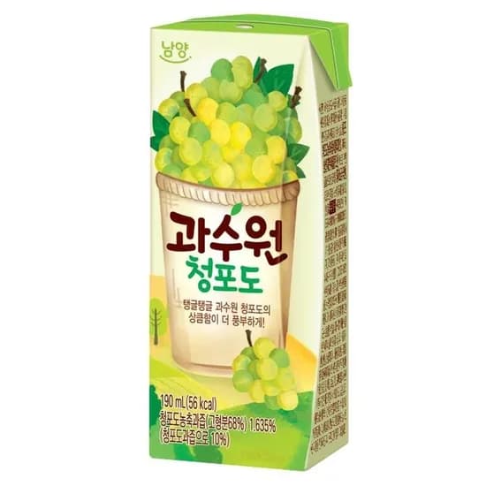 농심 과수원 청포도 190ml 24개