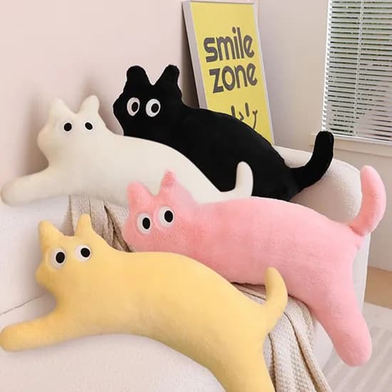 힐끔 고양이 바디 필로우, 블랙, 100cm, 1개