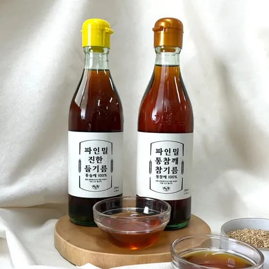파인밀 참기름, 전통압착, 350ml, 2병
