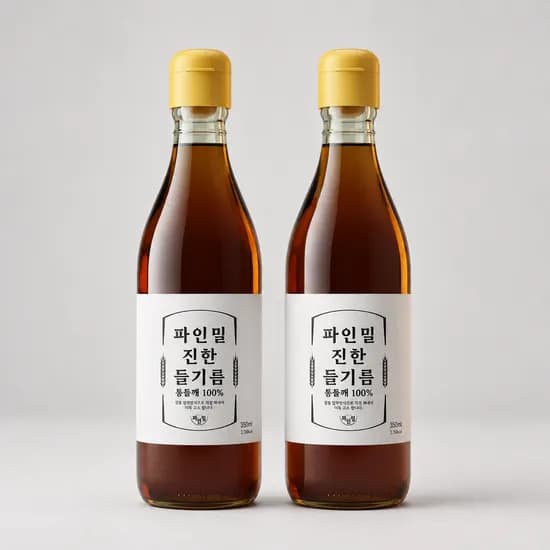 파인밀 진한 들기름, 350ml, 2병