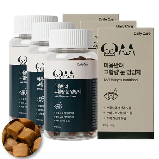 마음반려 고함량 눈 영양제, 3통, 눈물개선/눈건강, 60개입