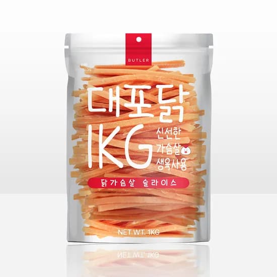 대포덕 강아지 대용량 간식 껌 육포, 닭가슴살슬라이스, 1kg, 1개