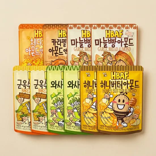 HBAF 아몬드 맛보기 세트 40g 10봉