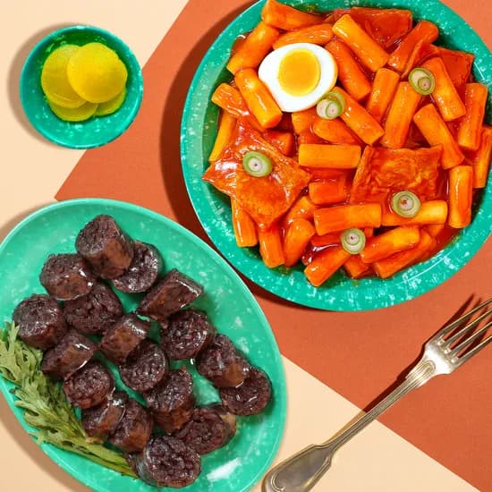 맛팜, 세박자 떡볶이, 500g, 1개 + 옛고을 찰순대, 400g, 1개