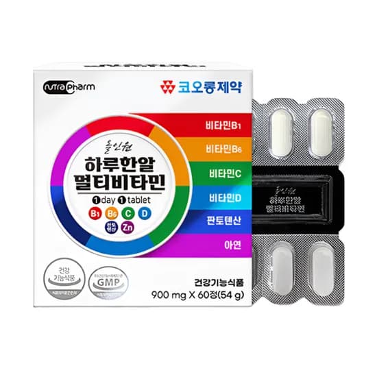 코오롱제약 올인원 하루한알 멀티비타민 900mg 60정 1박스