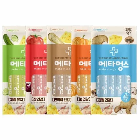 메타멍스 강아지 기능성 영양 습식 츄르스틱, 15g, 5p, 5개
