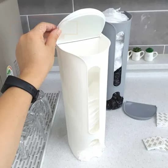 벽부착 비닐봉투 정리함, 화이트, 1개