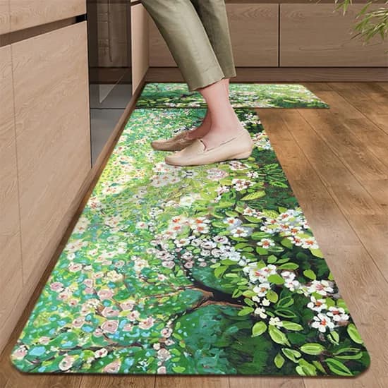 숲과사람들 유화 발매트, 벚꽃푸른봄, 120x40cm, 1+1