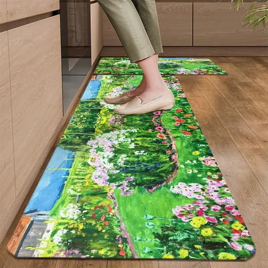숲과사람들 유화 발매트, 푸른빛정원, 60x40cm + 120x40cm, 1개