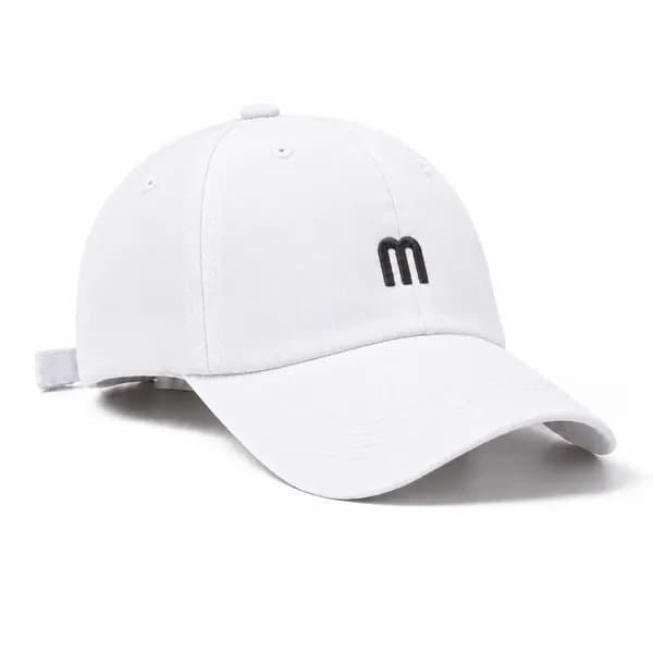 레터링 볼캡 M로고 화이트 1개