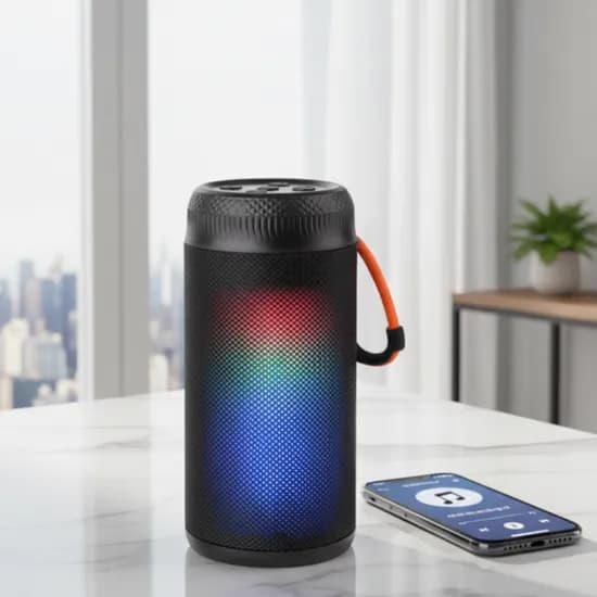 세이헬로 SoundHome LED 블루투스 5.4 스피커, 다크블랙