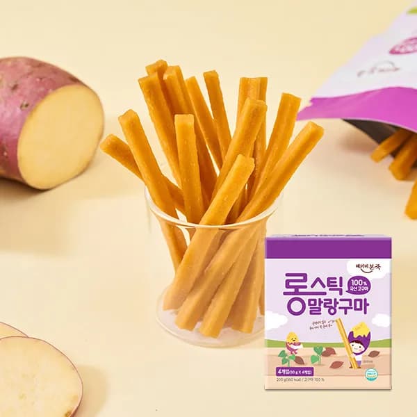 베이비본죽 롱 스틱 말랑구마 3박스 고구마 50g x 4개입