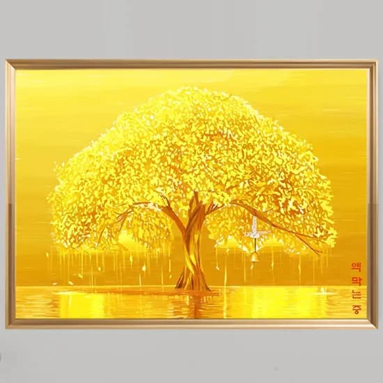 굿라이프 돈버는 금전수와 액막이 명태, 30x20cm, 1개, 황금나무골드