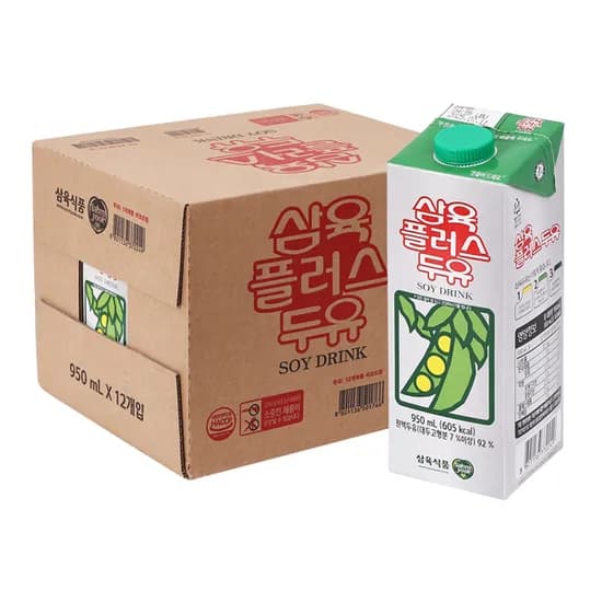 삼육 플러스 두유, 950ml, 12개
