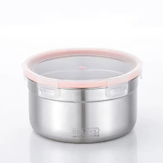스텐락 퓨어 원형 밀폐용기 9호 2100ml 1개