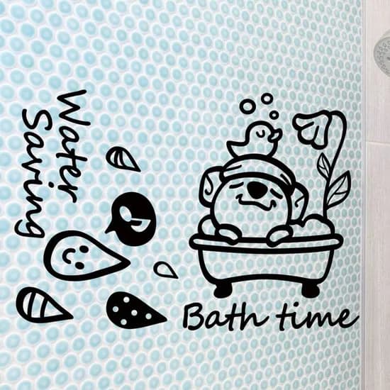 아이좋아 Water Saving Bath time 화장실 욕실용 포인트 데코스티커, 블랙, 2개