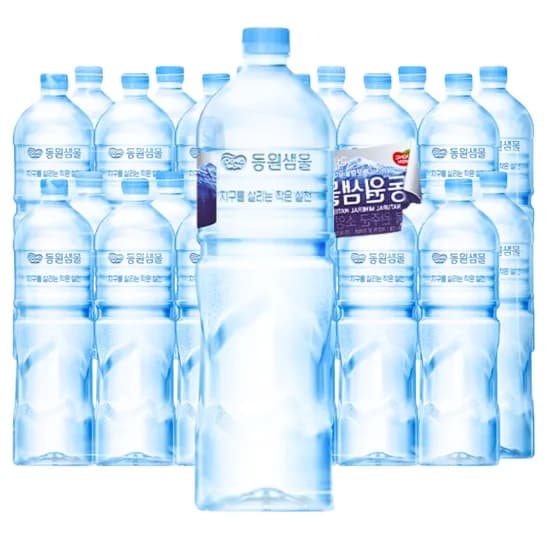 동원샘물 생수, 무라벨, 2L, 6병