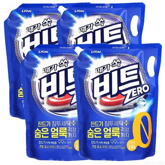 비트 제로 드럼용 리필형 액체세제 2L 4개