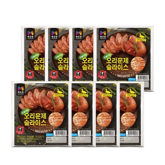 목우촌 오메가3 훈제오리 슬라이스 180g 8개