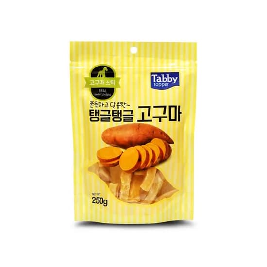 테비 고런치 대용량 강아지간식, 탱글탱글 고구마 스틱, 1kg, 1개