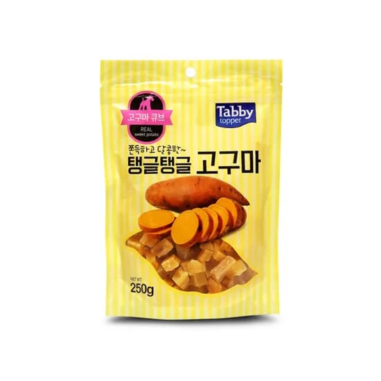 테비 고런치 대용량 강아지간식, 탱글탱글 고구마 큐브, 1kg, 1개