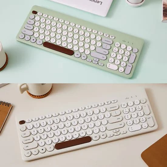 아이노트 저소음 무선 블루투스 키보드 X-key 96RB 크림 1개