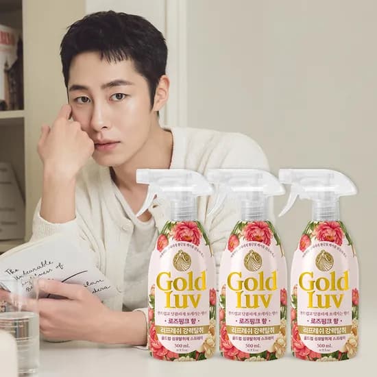 골드럽 리프레쉬 섬유탈취제 로즈핑크 500ml 3개