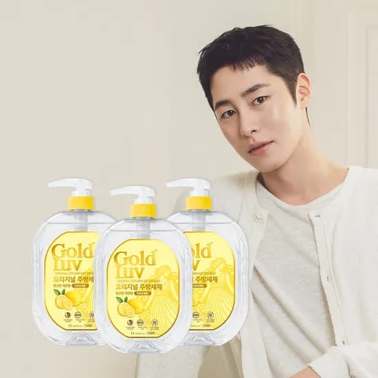 골드럽 오리지널 식초&레몬 주방세제, 레몬향, 1L, 3개