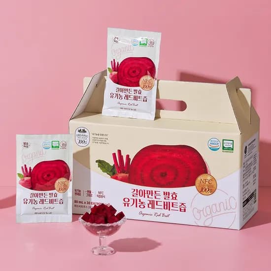 물넣지않은 NFC착즙 발효 레드비트즙 80ml 30팩 1개