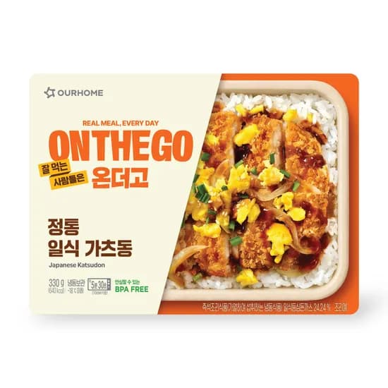 아워홈 온더고 정통 일식 가츠동 330g 6팩