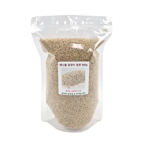 애니몰파크 알갱이 밀렛 앵무새 모이, 900g, 1개