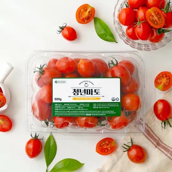 전라도청년 스테비아 방울토마토, 500g, 2팩