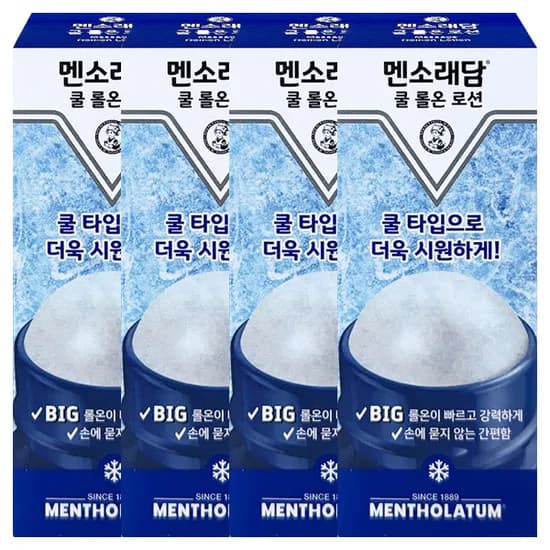멘소래담 롤온 쿨 로션, 50ml, 4개