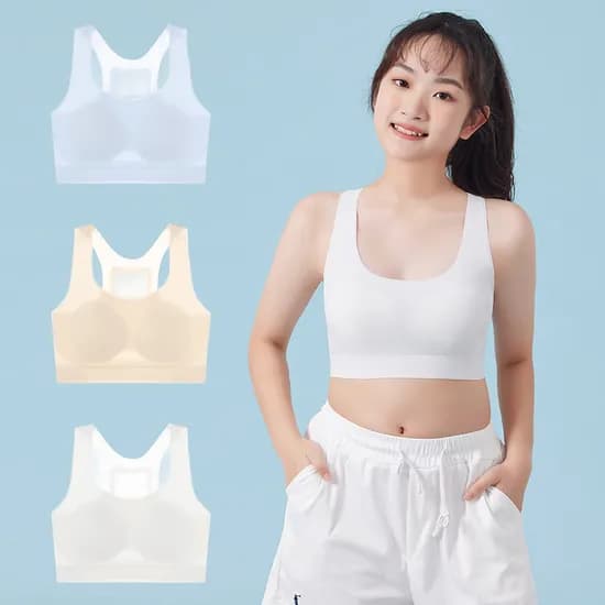 주니어 쿨링 심리스 브라탑, 스카이, XL
